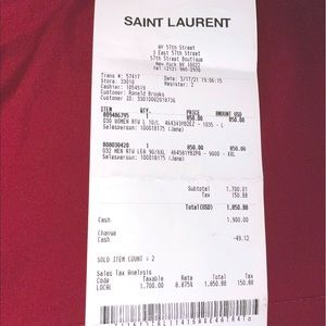 WHITE YSL PULLOVER SWEATER, NEVER WORN(TAG INTACT)